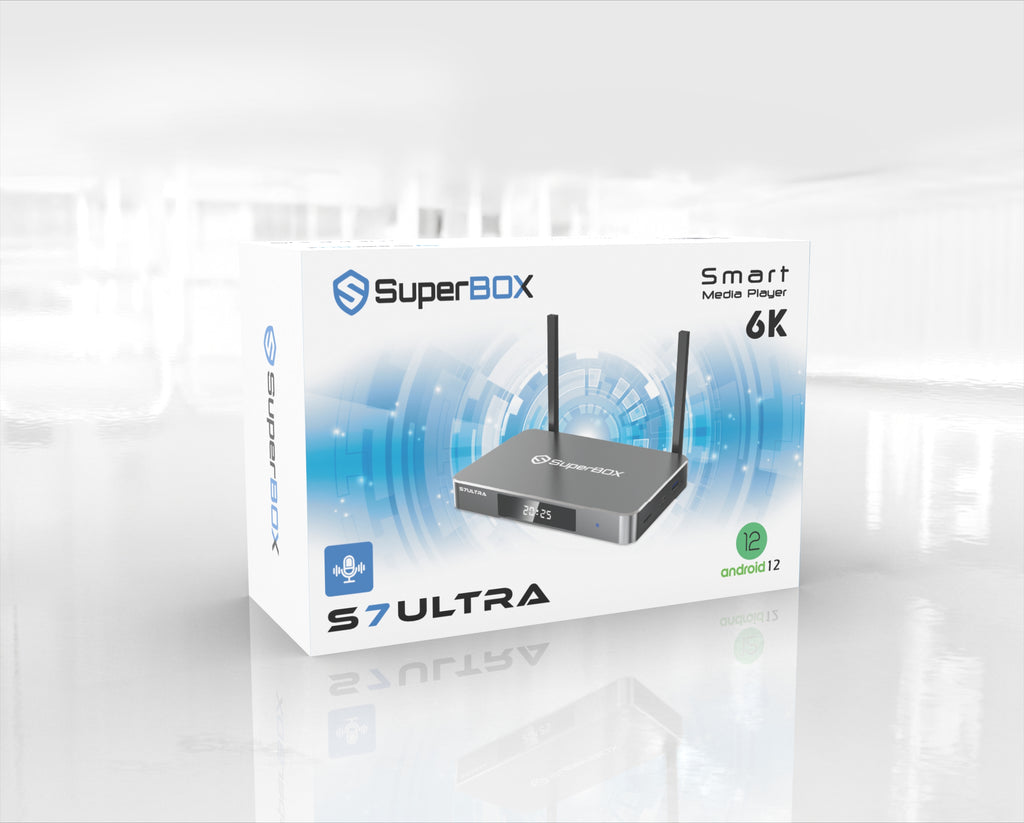 SuperBox S7 Ultra Android TV Box – 4GB RAM, 128GB Storage, Wi-Fi 6, 6K, Android 12
