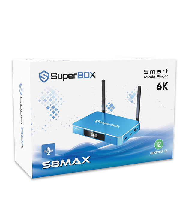 SuperBox S8 Max Android TV Box – 4GB RAM, 64GB Storage, Wi-Fi 6, 6K, Android 12