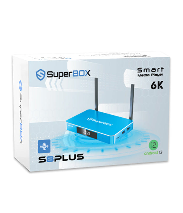 SuperBox S8 Plus Android TV Box – 4GB RAM, 64GB Storage, Wi-Fi 6, 6K, Android 12